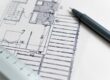 planning diagram with ruler and pen